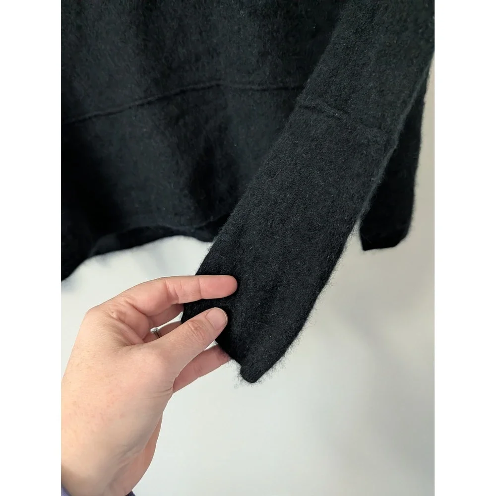 Vince Black 100%‎ Cashmere V-Neck Raglan Sweater Side Slit XS